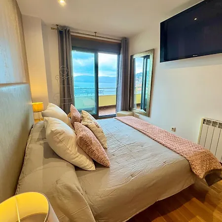 Διαμέρισμα Sanxenxo, 1 Hab Con Vistas Al Mar, Piscina, Garaje Y A 150 Mts De La Playa Silgar *