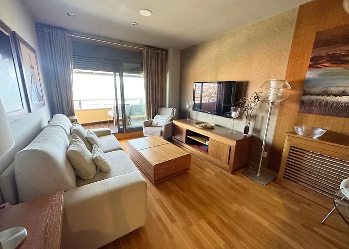 Διαμέρισμα Sanxenxo, 1 Hab Con Vistas Al Mar, Piscina, Garaje Y A 150 Mts De La Playa Silgar