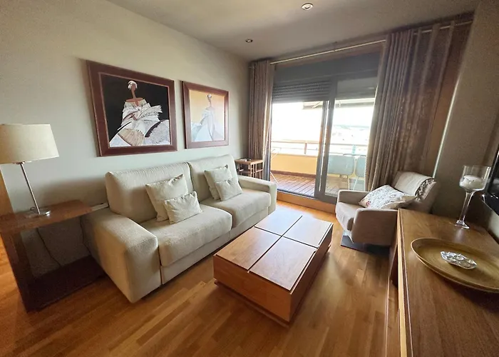 Διαμέρισμα Sanxenxo, 1 Hab Con Vistas Al Mar, Piscina, Garaje Y A 150 Mts De La Playa Silgar *