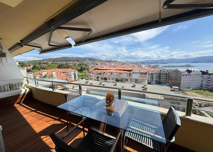 Sanxenxo, 1 Hab Con Vistas Al Mar, Piscina, Garaje Y A 150 Mts De La Playa Silgar Sanxenxo